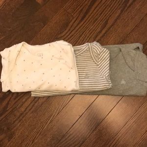 Set of three baby boy bodysuits